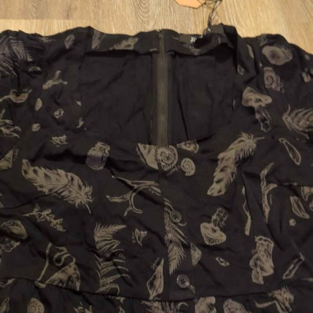 Disturbia Helena highland foraging aop button up midi dress size 10 new - Picture 4 of 5